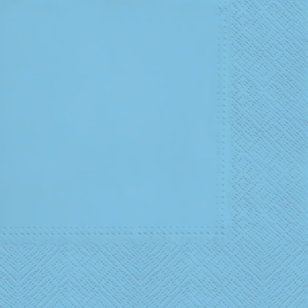 3-Ply Decorative Tissue Paper Napkins Serviettes for Decoupage Lunch 33cm x 33cm - Pack of 20 (Light Blue II)