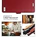 FYY [Genuine Leather Wallet Case for Samsung Galaxy Note 8 2017, Handmade Flip Folio Wallet Case with Kickstand Card Slots Magnetic Closure for Samsung Galaxy Note 8 2017 Wine Red