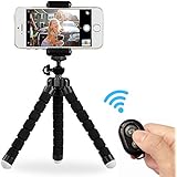 YIWEI iPhone Tripod Mount Adapter Stand Mount with Remote for iPhone X/8/7/7 Plus,6s,6 Plus/Android Phone/Tablet/Camera/Sports Camera