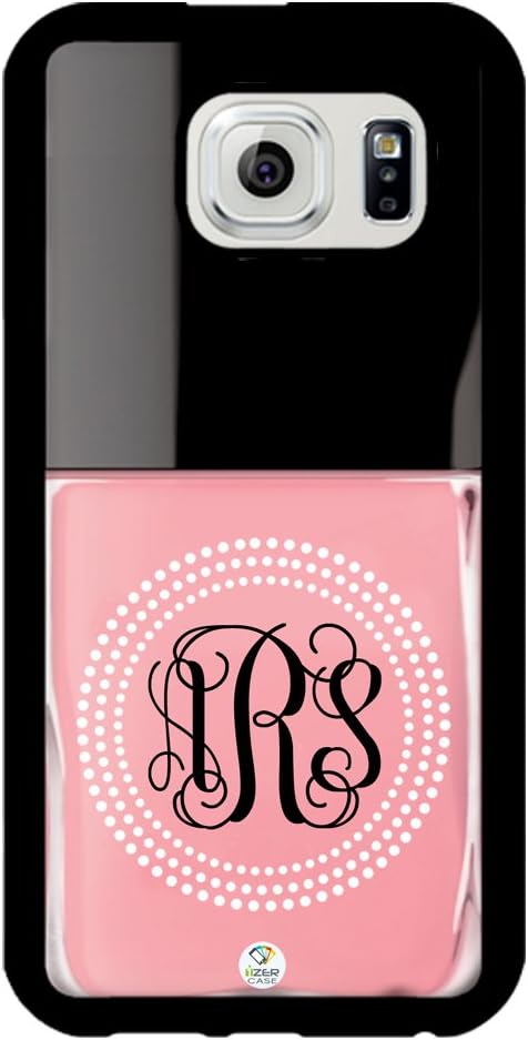 Samsung Galaxy S6 Case, iZERCASE Custom Monogram Personalized Nail Polish Bottle Design (Light Pink)