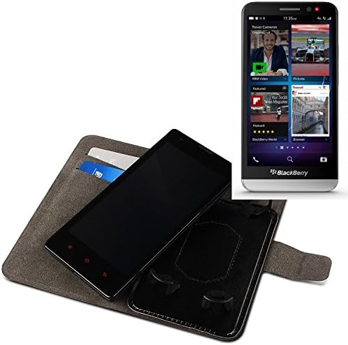K-S-Trade Case Cover for Blackberry Z30, Walletcase, black with credit card slots. BookStyle sleeve smartphone Mobile Phone Protective Flipstlye (TM)