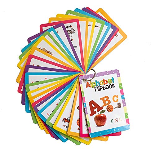 Richardy AZ English Alphabet Flashcards Word Cognitive Pocket Cards Early Learning Educational