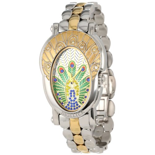 Brillier-Womens-18-14-Royal-Plume-Peacock-Inspired-Swiss-Genuine-Fancy-Multi-Colored-Diamonds-Watch