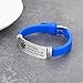 Lam Hub Fong Medical Bracelets for Women Men Adjustable Sport Medical ID Bracelets Personalized Silicone Medical ID Bracelets for Men Women Boys Girls (Blue)