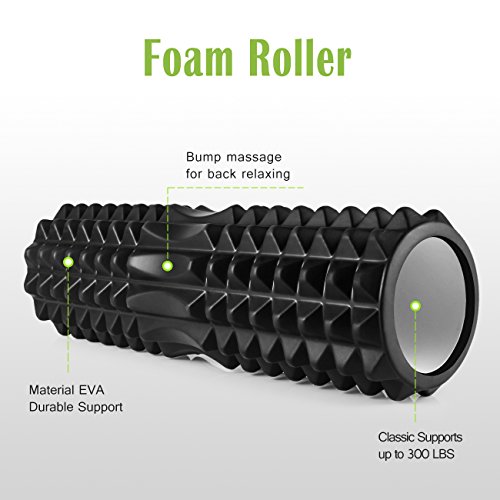 Foam Roller Set, 18 inch Massage Stick Double Massage Ball Carry Bag Trigger Point Therapy Recovery Muscle Sport Gym, Muscle Massage Set