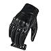 Full finger Goat Skin Leather Touch Screen Motorcycle Gloves Men/Women S,M,L,XL,XXL (Non-Perforated, S)