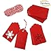 Aneco 150 Pieces Kraft Paper Tags Hang Labels Christmas Tags with 30 Meters Red-and-White Twine for Christmas Wedding Gift Favor DIY Arts and Crafts and Holiday,Snowflake Shape