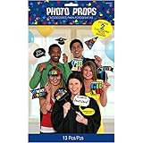 Amscan Graduation Party Photo Booth Prop Cutouts Decoration, Plastic, Pack of 13.