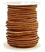 Mandala Crafts Round Cowhide Genuine Rust Leather Cord for Jewelry Making Kumihimo Leather Rope Spool - Rust String Lace - 20 Yds 3mm Cording