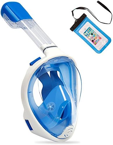 YOOCOOL Full Face Snorkel Mask Foldable 180° Panoramic View Diving Scuba Mask Free Breathing Full Face Snorkeling Mask