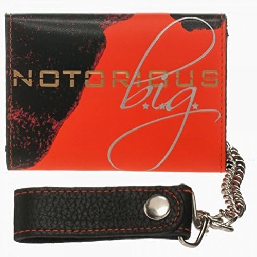 Notorius Biggie Logo Full Color Tri-Fold Wallet With Chain Sports Fan