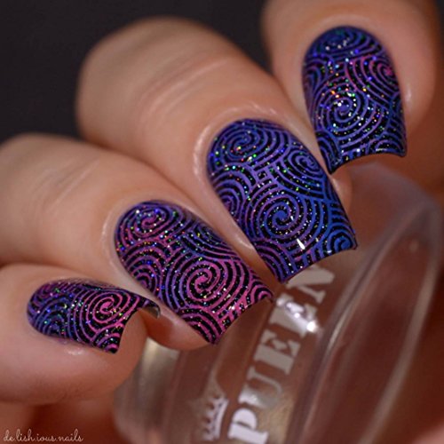 PUEEN Nail Art Stamping Plate - Geo Lover 02 - 125x65mm Unique Nailart Polish Stamping Manicure Image Plates Accessories Kit BH000663