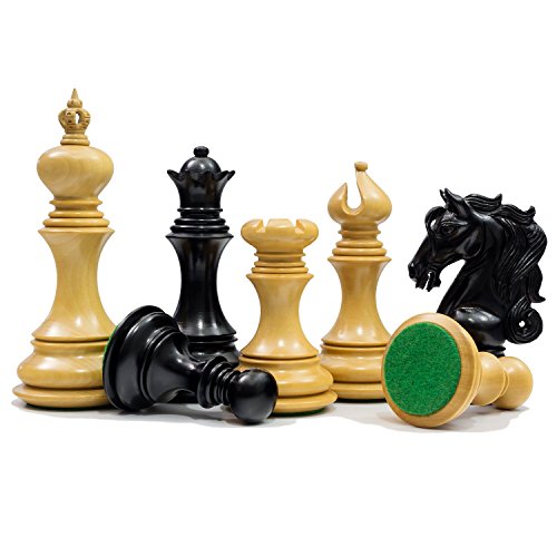 The Cavalry Series Luxury Chessmen Ebony 4.25"