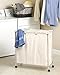 Whitmor 3 Section Rolling Supreme Laundry Sorter with Removable Canvas Bags