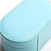 Vlando Small Mirrored Travel Jewelry Box Organizer Storage Case - Faux Leather - Best Gift for Girls (Blue)