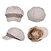 Comhats Wool Newsboy Cabbie Beret Cap for Women Beret Visor Bill Hat Winter Beige