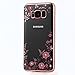Galaxy Note 8 Case, HAOTP Floral Butterfly Secret Graden Design Pattern with Bling Diamond Clear Soft Flexible TPU Gel Slim Back Case Cover for Samsung Galaxy Galaxy Note 8 - Rose Gold