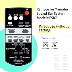 Replacement Remote Control for Yamaha FSR71 ZK72120