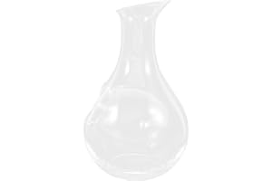 SEWACC Japanese Style Crystal Glass Ice Wine Carafe 385ml with Ice Chamber for Cold Sake and Brandy Small