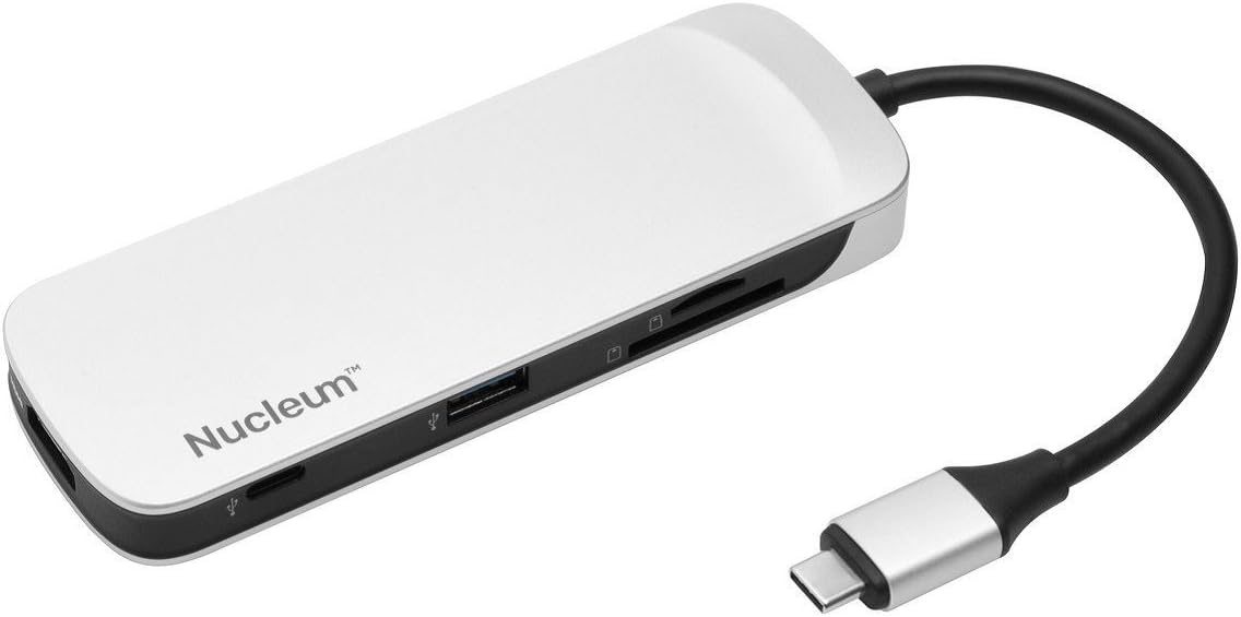 Kingston Nucleum USB C Hub, 7-In-1 Type-C-Adapter Hub Connect USB 3.0, 4K HDMI, SD and MicroSD-Card, USB Type-C Charging for MacBook, Chromebook, and Other USB Type-C devices: Computers & Accessories