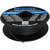 BNTECHGO 24 Gauge Silicone Wire Spool 250 ft Black Flexible 24 AWG Stranded Tinned Copper Wire