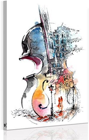 Amazon Co Jp アートパネル バイオリン 絵 絵画 壁掛け 木枠付き インテリア アート キャンバス絵画 壁掛け絵画 ポスターアート 北欧 壁飾り リビング オフィス 美術室 50cmx75cm ホーム キッチン