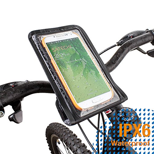 Satechi Pro RideMate Bike Mount - Compatible with iPhone 6/5S/5C/5, HTC EVO, HTC Inspire 4G, HTC Sensation, Samsung Galaxy S4, S5, S6, S6 Edge and more (Waterproof Black 600)
