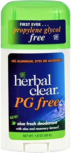 Herbal Clear Deodorant Stick - Aloe Fresh - Pg Free - 1.8 oz -