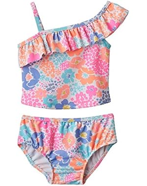 Pink Floral 2 Piece Swimsuit 12 Months