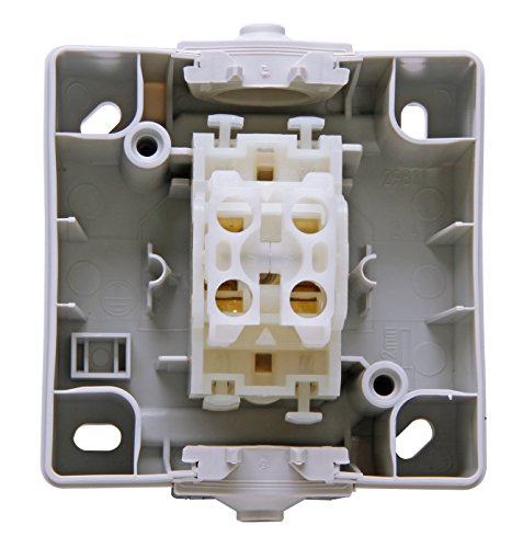 Kopp Nautic Steckdose für Feuchtraum, Aufputz, 250V (16A), 2-fach Schutzkontakt-Steckdose, grau & Nautic Serienschalter… – Bild 8