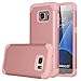 Pandawell Compatible Galaxy S7 Case, [Corner Protection] Slim Thin Hybrid Dual Layer Shock Absorbing Impact Resist Case Cover for Samsung Galaxy S7 (Rose Gold)