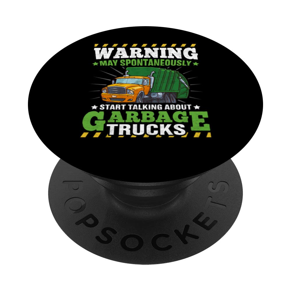Warning May Spontaneously Trash-Truck Driver Waste Recycling PopSockets Swappable PopGrip