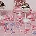 Baby bottles for Baby shower, 24Pcs Mini girl Baby shower favors Candy Bottle with 5Pcs Artificial Rose for Newborn Baby Baptism Party, baby shower party décor,pink,Noex Direct (Bottle Rose-1)