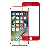 Lexvss Red iphone Screen Protector,3D Full Cover Bubble-Free No Warp,for iPhone7 [1 - Pack] …