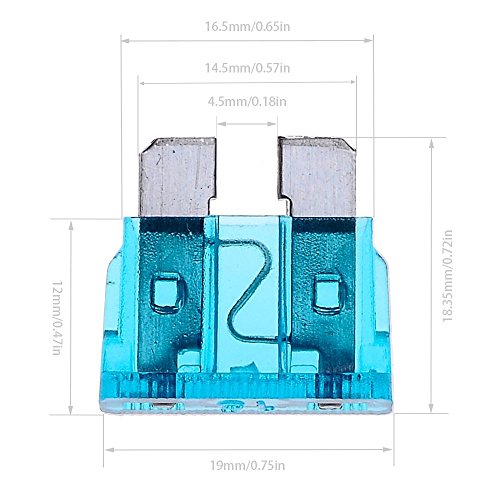 Car Fuses 100pcs Assorted Standard Blade Fuse Set 2A 3A 5A 7.5A 10A 15A 20A 25A 30A 35A, OUHL Auto Truck Car Fuses Kit Boat SUV Automotive Replacement Fuse, Puller Included