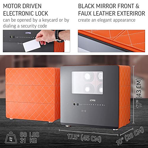 Watch Winder Security Safe for 9 Watches with Jewelry and Money