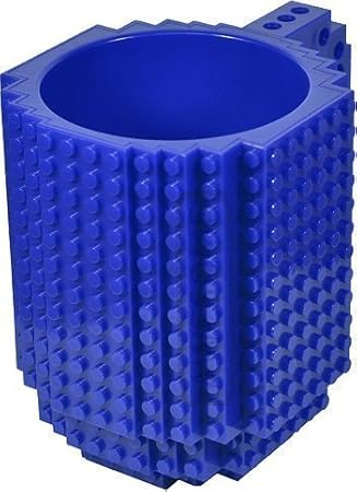 Awesome Juegos de construcción diseño taza compatible con LEGO color azul