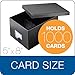 Globe-Weis/Pendaflex Fiberboard Index Card Storage Box, 5 x 8 Inches, Solid Black (5X8BLA)