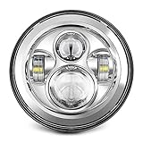SUNPIE 7" LED Headlight for Harley Davidson Motorcycle Chrome Projector DAYMAKER HID LED Light Bulb for Jeep Wrangler JK LJ CJ LED Headlamp