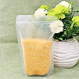 SumDirect 50Pcs 5.1x7.8 inches Matte Zipper Resealable Stand Up Snack Food Tea Packing Pouch Bag (50, 5.1x7.8inches)