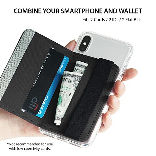 image for Ringke Flip Card Holder with Elastic Hand Strap [Charcoal Black] Slim 