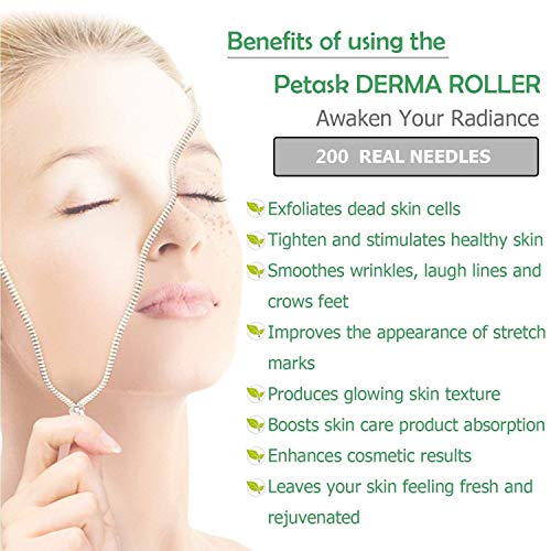 Toexy Beauty 200-Pin Titanium Derma Facial Body Skin Care Massage Roller Beauty Tool (1.5)