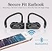 True Wireless Earbuds Bluetooth Headphones Sport Earphones in Ear with Mic Bluetooth CSR 4.2 Stereo Sweatproof Noise Cancelling Cordless Headset Running Sport Gym Soft Earhooks (Black)