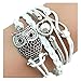 Jovana Women Girl New Useful Cute Nice Fashion Handmade Infinity Pearl PU Leather Charm Wrist Bracelet
