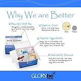 Gift Set of Five XL 5 Oz Bath Bombs - USA Made Essential Oil Lush Bath Fizzies with Natural Mango Shea & Cocoa Butter in Gift Box for Home Spa Skin Hydration, Relaxation & Wellness by Glory be beauty