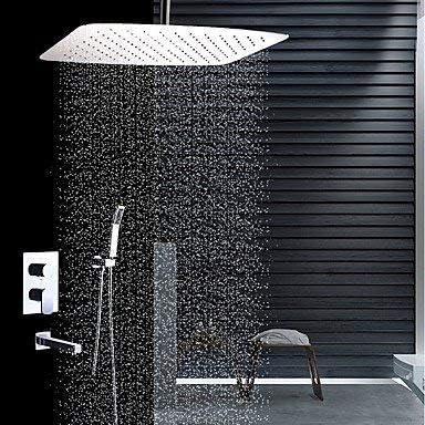 YAMEIJIA Shower Faucet - Contemporary Stainless Steel Ceiling Mounted Ceramic Valve [Energy Class A]