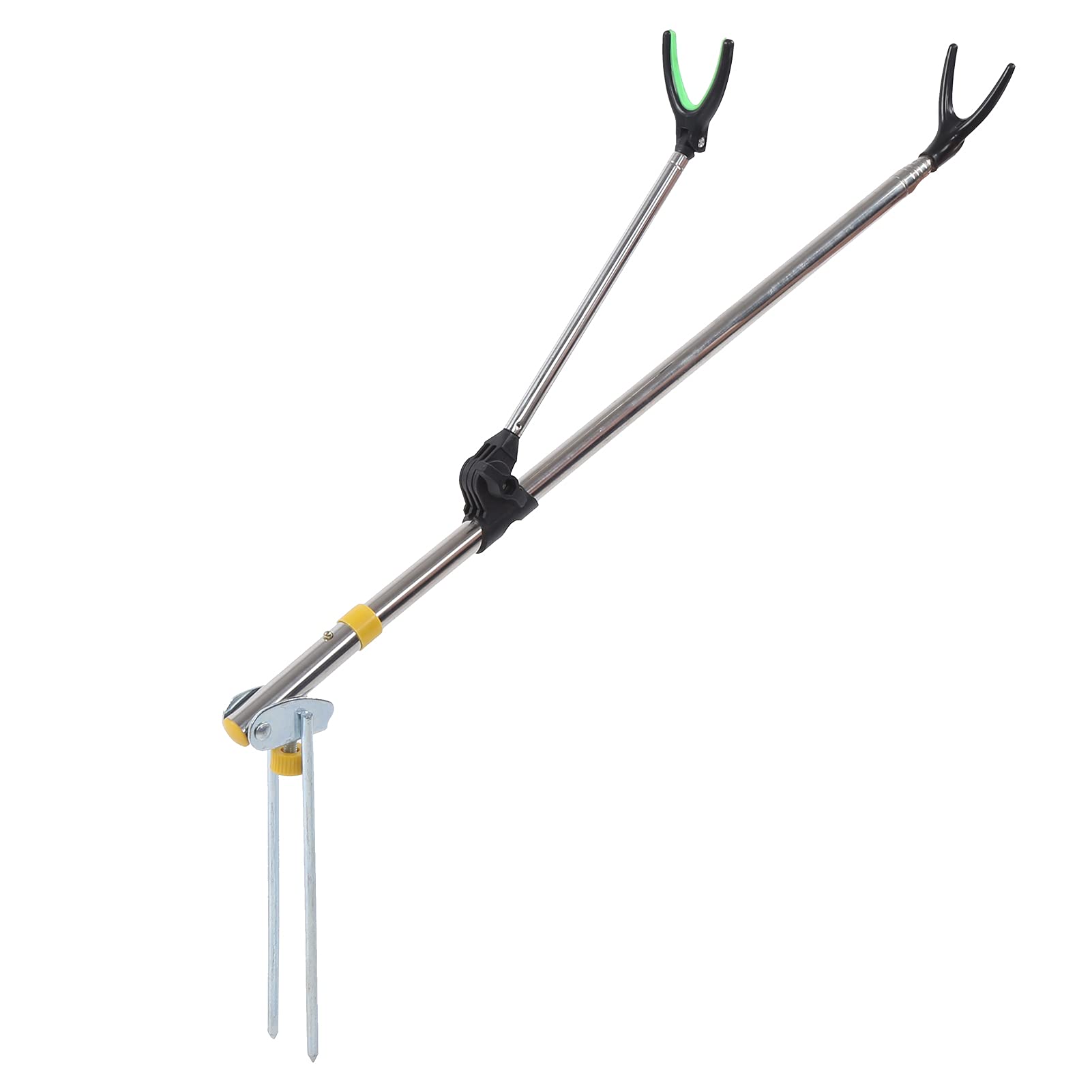 Fishing Rod Bracket, Y Shape Stainless Steel Telescopic Fishing Rod Holder Fish Pole Bracket Stand Fishing Tackle Rest Support Rack for Fishing (2.1M ) Fishing Tools And Accessories