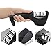 Knife Sharpener,Besiva 3 Stage Professional Kitchen Knife Sharpening System for Straight Tungsten Diamond Ceramic and Serrated Knives (Black)