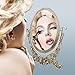 LeJu Vanity Mirror, Ellipse Two-sided Rotatable Bronze Vintage Vanity Mirror