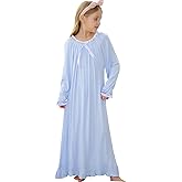 PUFSUNJJ Kids Girls Soft Cotton Nightgown Sleepwear Dress Toddler 3-12 Years